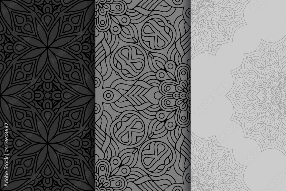 Collection seamless pattern in ethnic style Collection seamless pattern in ethnic style