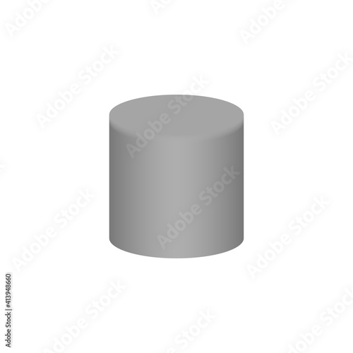 PVC plastic end cap hub vector icon. Connect by slip socket or solvent weld. Part of pipe fitting for closing end of pipe in pipeline. For plumbing, drainage, vent, waste, sewage and water supply.