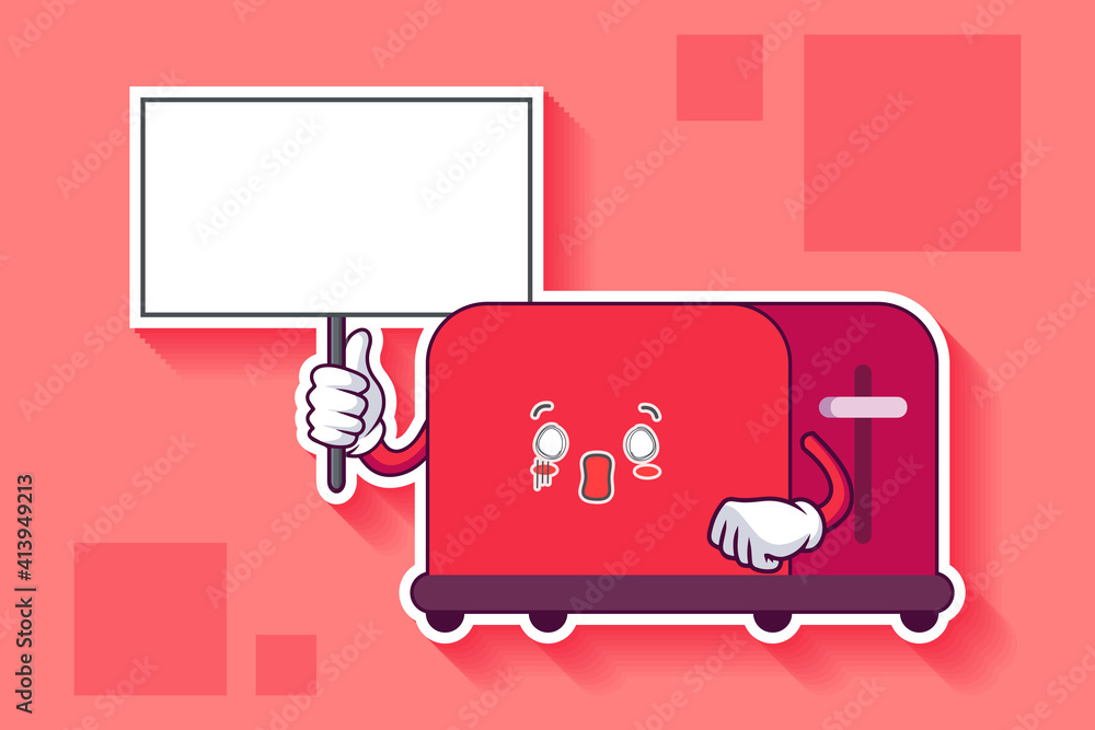 SPACED OUT, SURPRISED, SHOCKED Face Emotion. Holding Whiteboard Gesture. Toaster Cartoon Drawing Mascot Illustration. SPACED OUT, SURPRISED, SHOCKED Face Emotion. Holding Whiteboard Gesture. Toaster Cartoon Drawing Mascot Illustration.