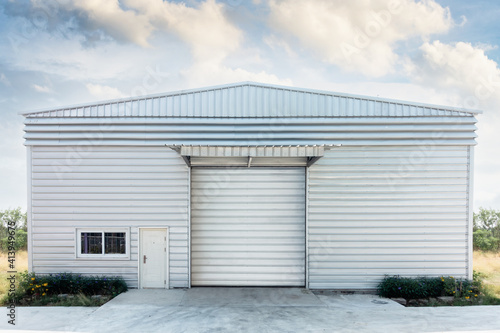 Wallpaper Mural Steel Shutter Roller Door of Factory Warehouse Workshop for Materials Storage, Front View of Rolling Metal Doors for Access and Security. Gate Building Structure of Warehouses for Store Torontodigital.ca