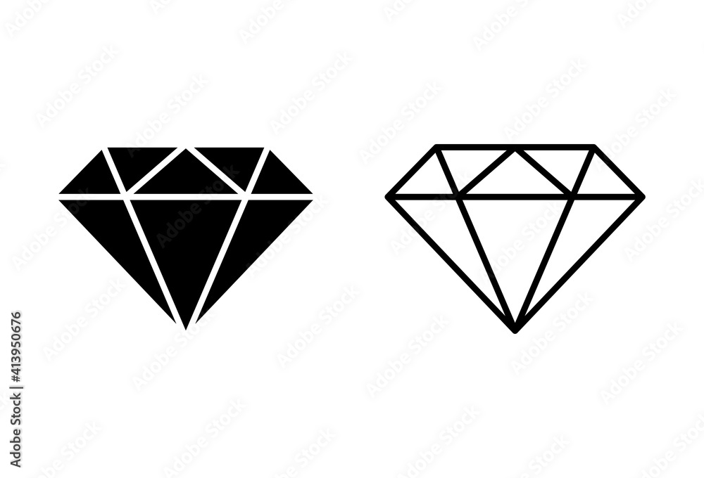 Diamond icon set. diamond gems vector icon. Diamond icon set. diamond gems vector icon.