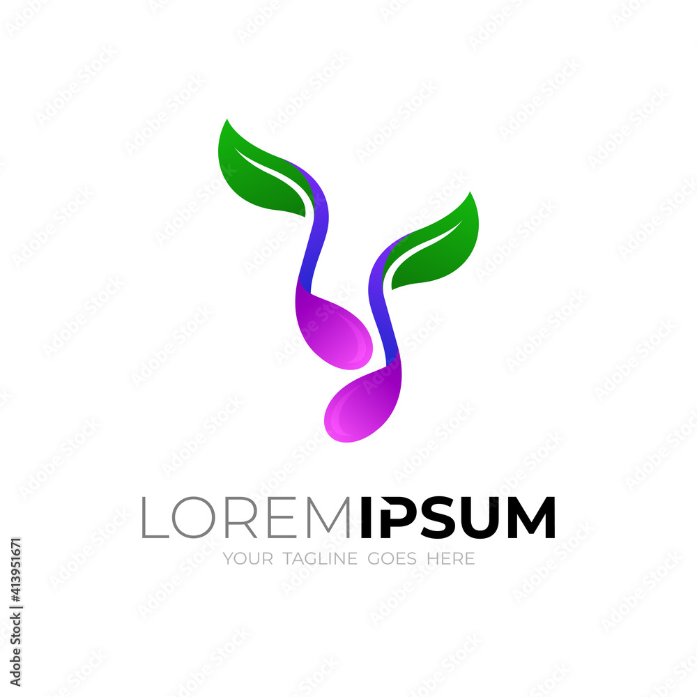 Abstract leaf nature logo design, Simple leaf icons Abstract leaf nature logo design, Simple leaf icons