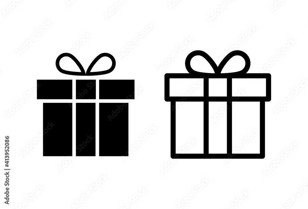 Gift icon set. gift vector icon. birthday gift Gift icon set. gift vector icon. birthday gift