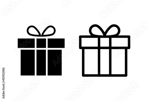 Gift icon set. gift vector icon. birthday gift