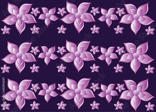 Page of beautiful violets for printing wrapping paper or fabric. Wallpaper. Purple floral background in vector format and jpg.