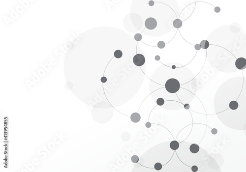 Vector abstract design  technology network connect medical background.