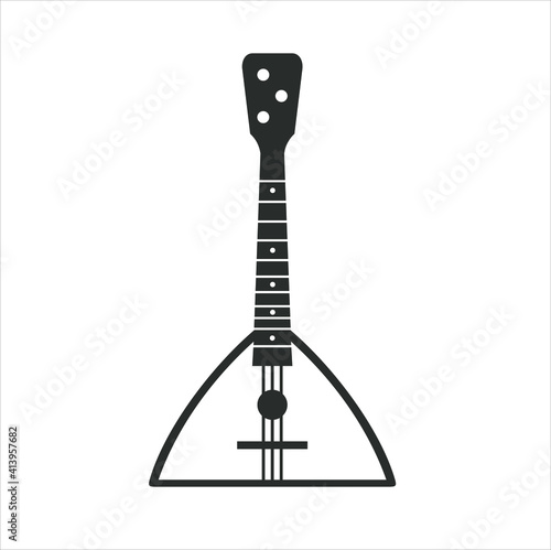 illustration of Balalaika, traditional russian guitar.