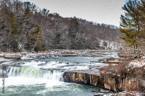 ohiopyle waterfall in winter photo