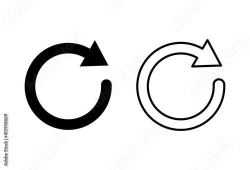 Free Download Refresh icon set. Reload icon vector. Update icon. - GFXLoad