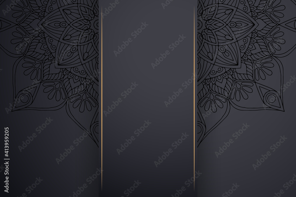 Luxury dark gold mandala ornament template Luxury dark gold mandala ornament template