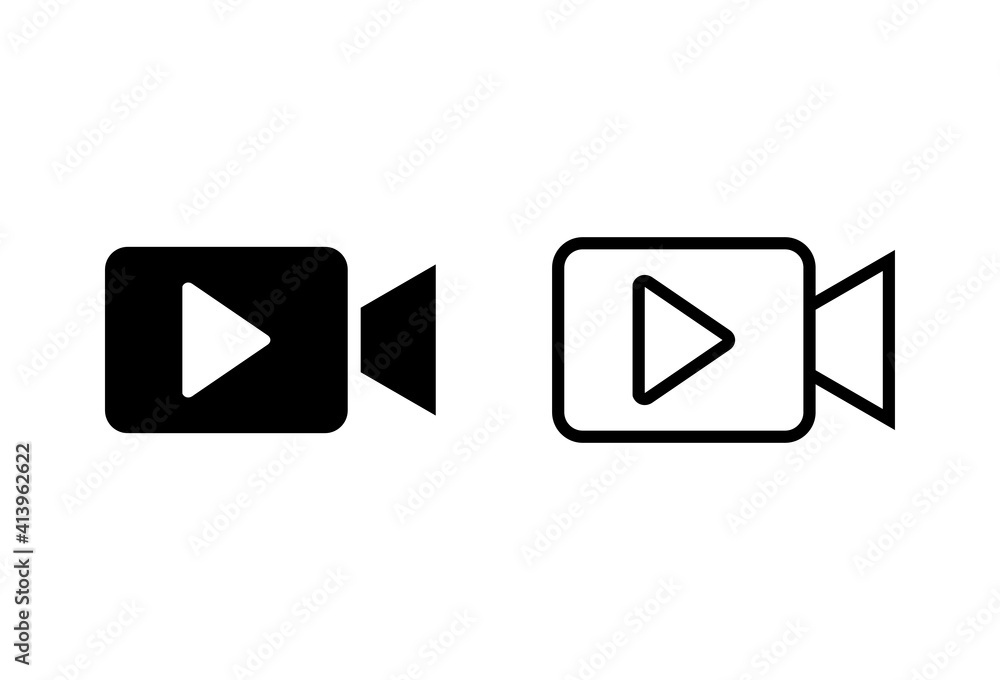 Video icon set. video camera icon vector. movie sign. cinema Video icon set. video camera icon vector. movie sign. cinema