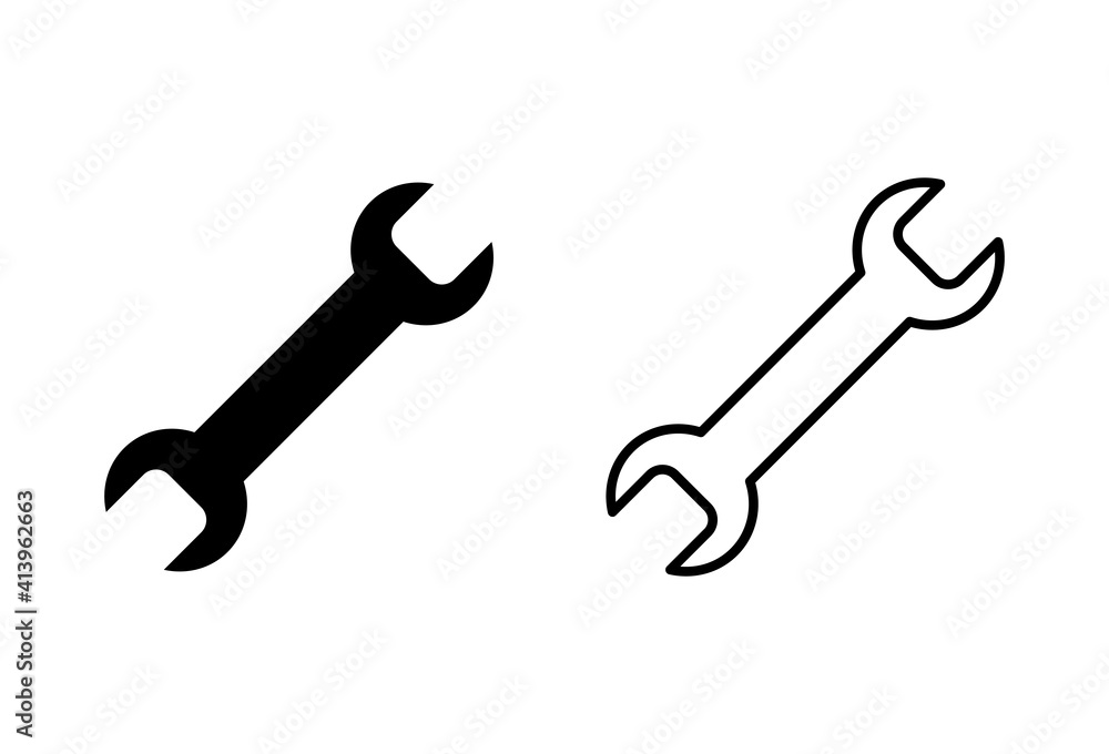Wrench icon set. repair icon vector. tools icon vector
