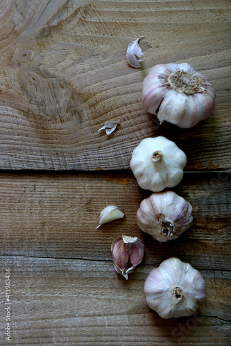 garlic on a board