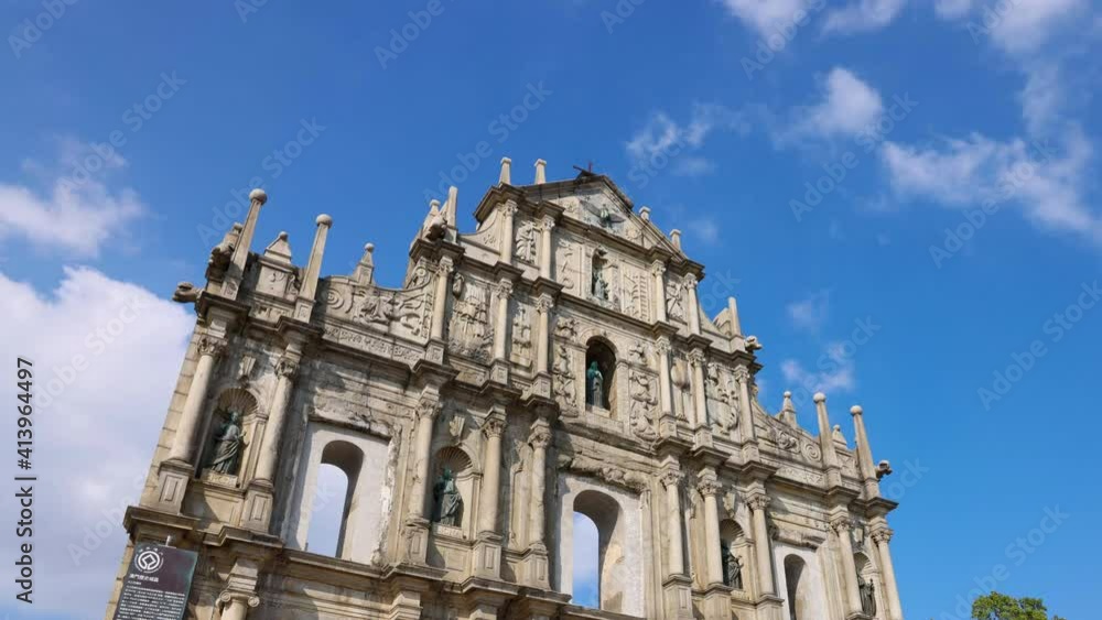 the Ruins of the Cathedral of Saint Paul,Macau the Ruins of the Cathedral of Saint Paul,Macau