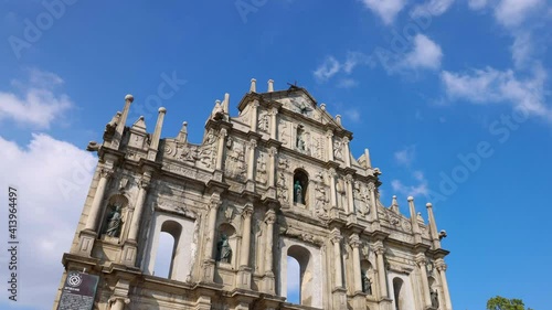 the Ruins of the Cathedral of Saint Paul,Macau