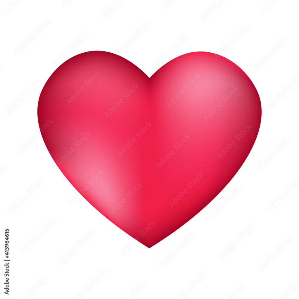 Pink heart, isolated on white background, vector illustration. Pink heart, isolated on white background, vector illustration.