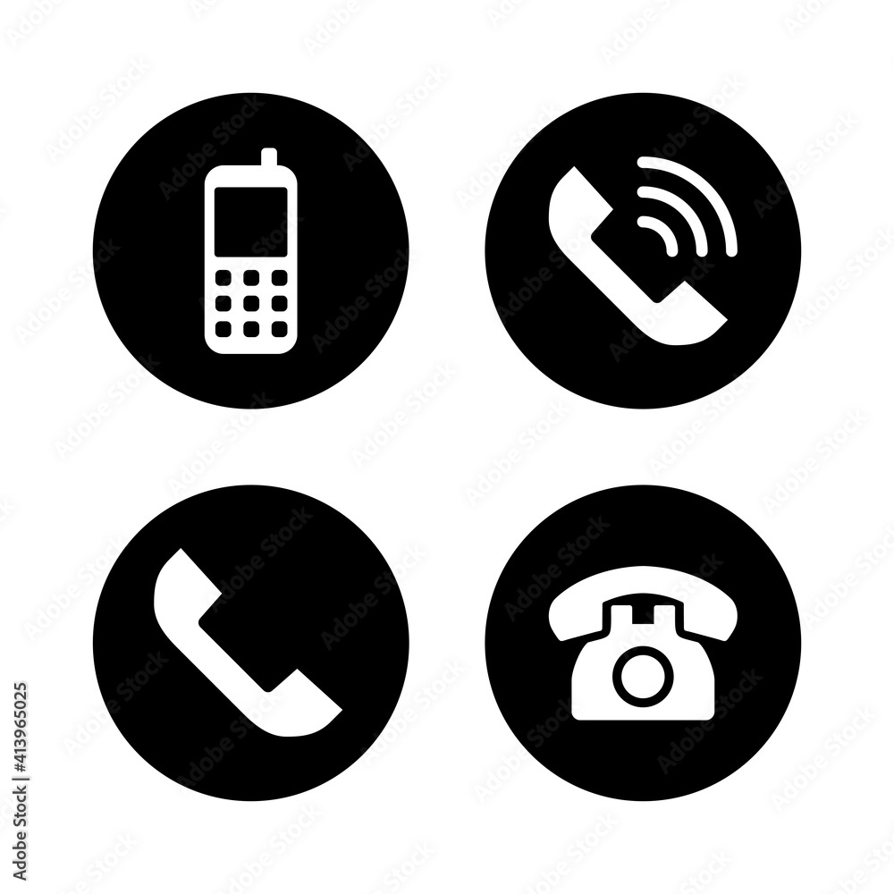 Phone icon set. Call icon vector. telephone symbol Phone icon set. Call icon vector. telephone symbol