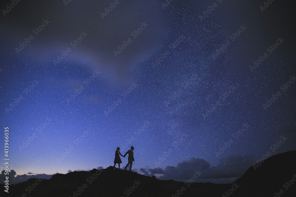 
Starry Milky Way on Oahu, Hawaii