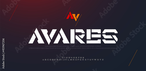 Abstract modern urban alphabet fonts. Typography sport, game, technology, fashion, digital, future creative logo font. vector illustration