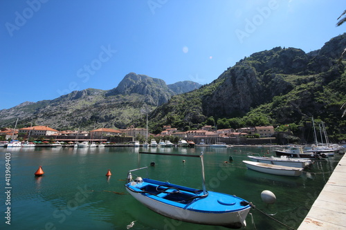 Harbour in Kotor Old Town. Montenegro 