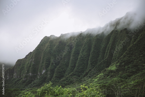 Картината върху платно koolau range, Hoomaluhia Botanical Garden, Oahu, Hawaii