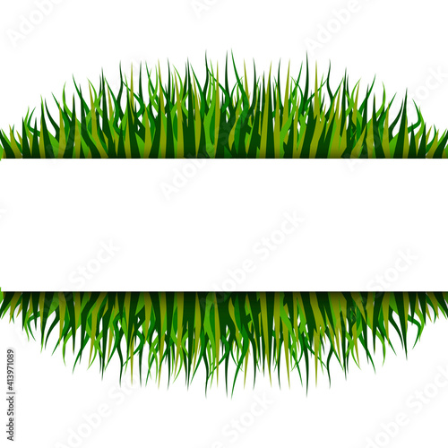 Pattern with grass frame. Vector illustration design. Nature background vector. Stock image. EPS 10.