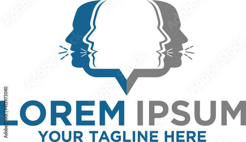 Speech Therapy Face logo template