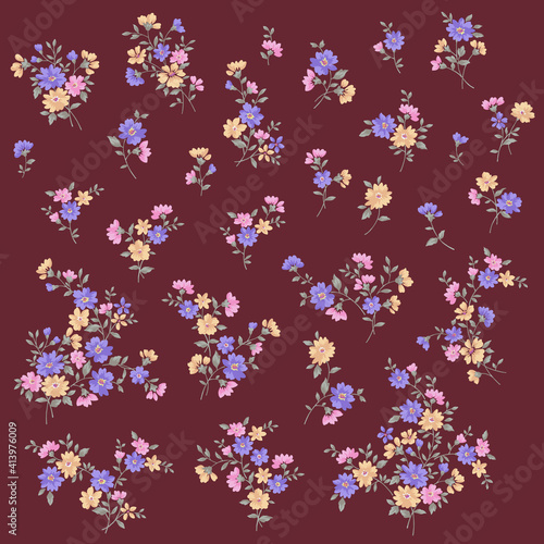 Beautiful flower illustration material collection,