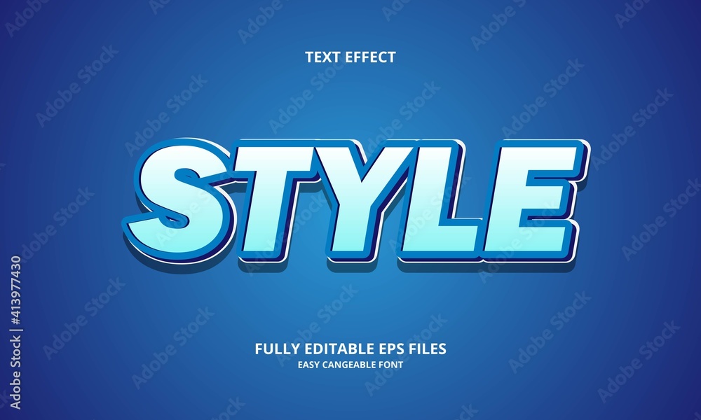 style style editable text effect