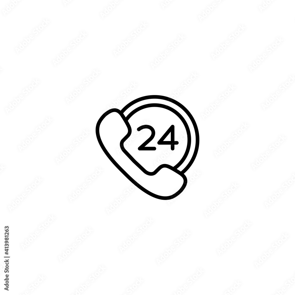 24 hours icon vector for computer, web and mobile app 24 hours icon vector for computer, web and mobile app
