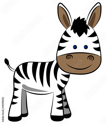 lovely cute zebra cartoon