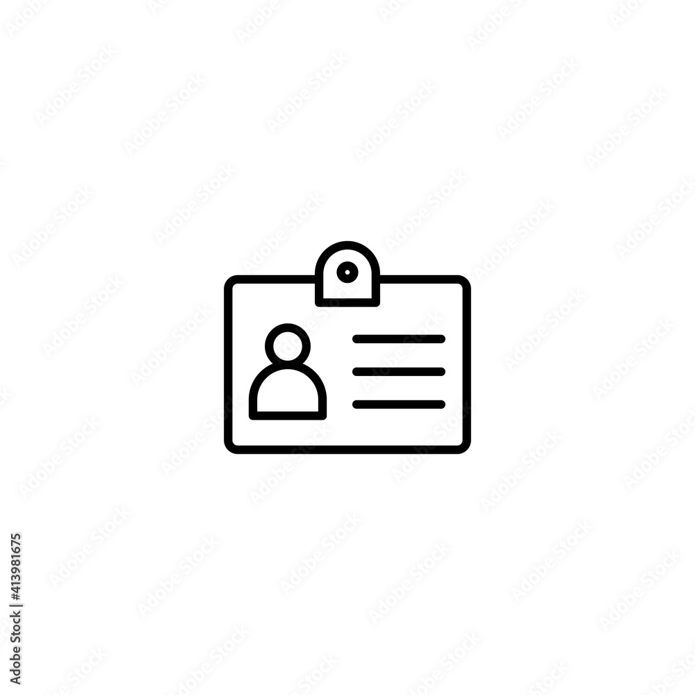 Id card icon vector for computer, web and mobile app Id card icon vector for computer, web and mobile app