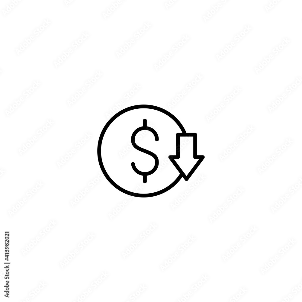Cost Reduction icon vector for computer, web and mobile apps Cost Reduction icon vector for computer, web and mobile apps