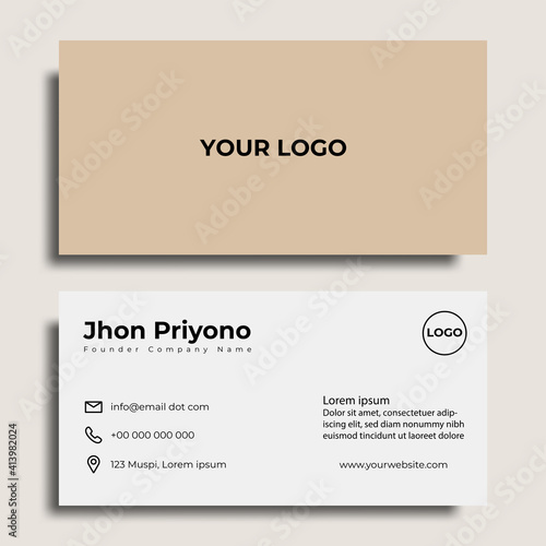 Business Card Design Simple Template Double sided
