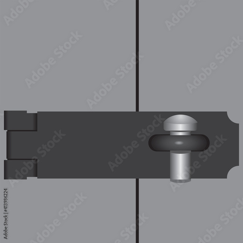 Brace closed with steel peg