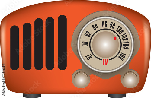 Radio with dial setting