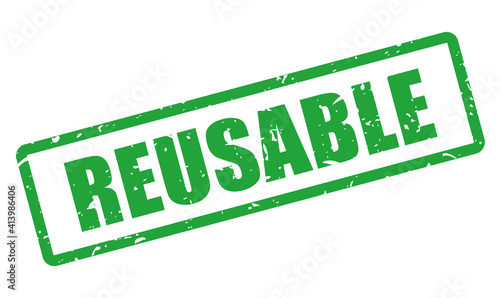 Reusable rubber stamp