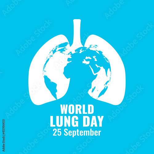 International lung day vector placard