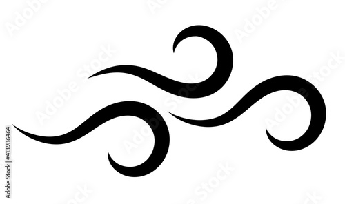 Air flow vector icon