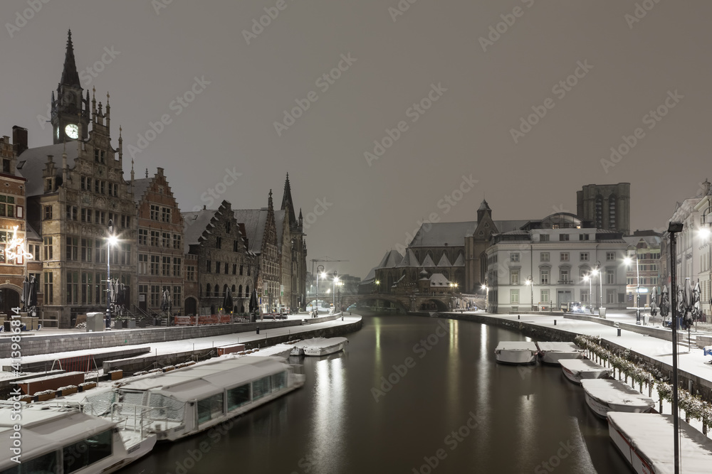 Graslei here next to the leie of Ghent Graslei here next to the leie of Ghent