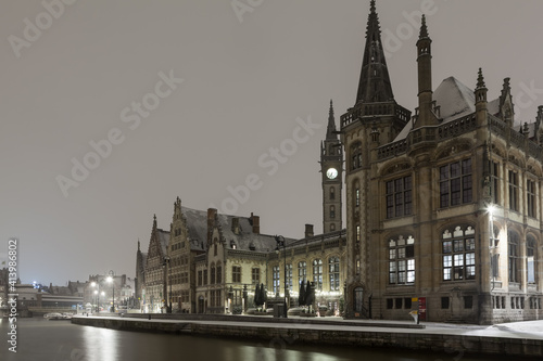 Graslei here next to the leie of Ghent