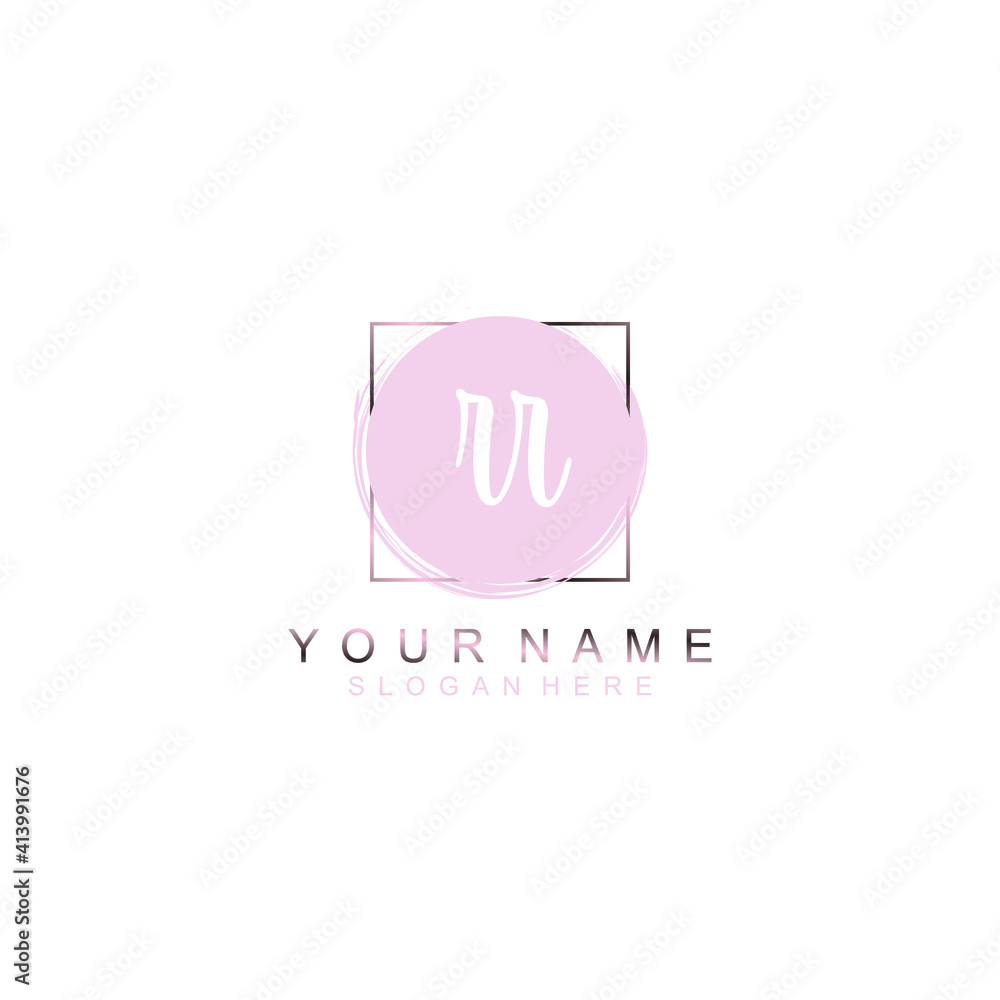 RR Initial handwriting logo template vector RR Initial handwriting logo template vector