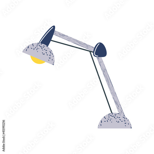 Tableau sur toile desk lamp light icon flat vector