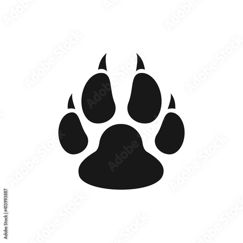 paw print icon vector design illustration