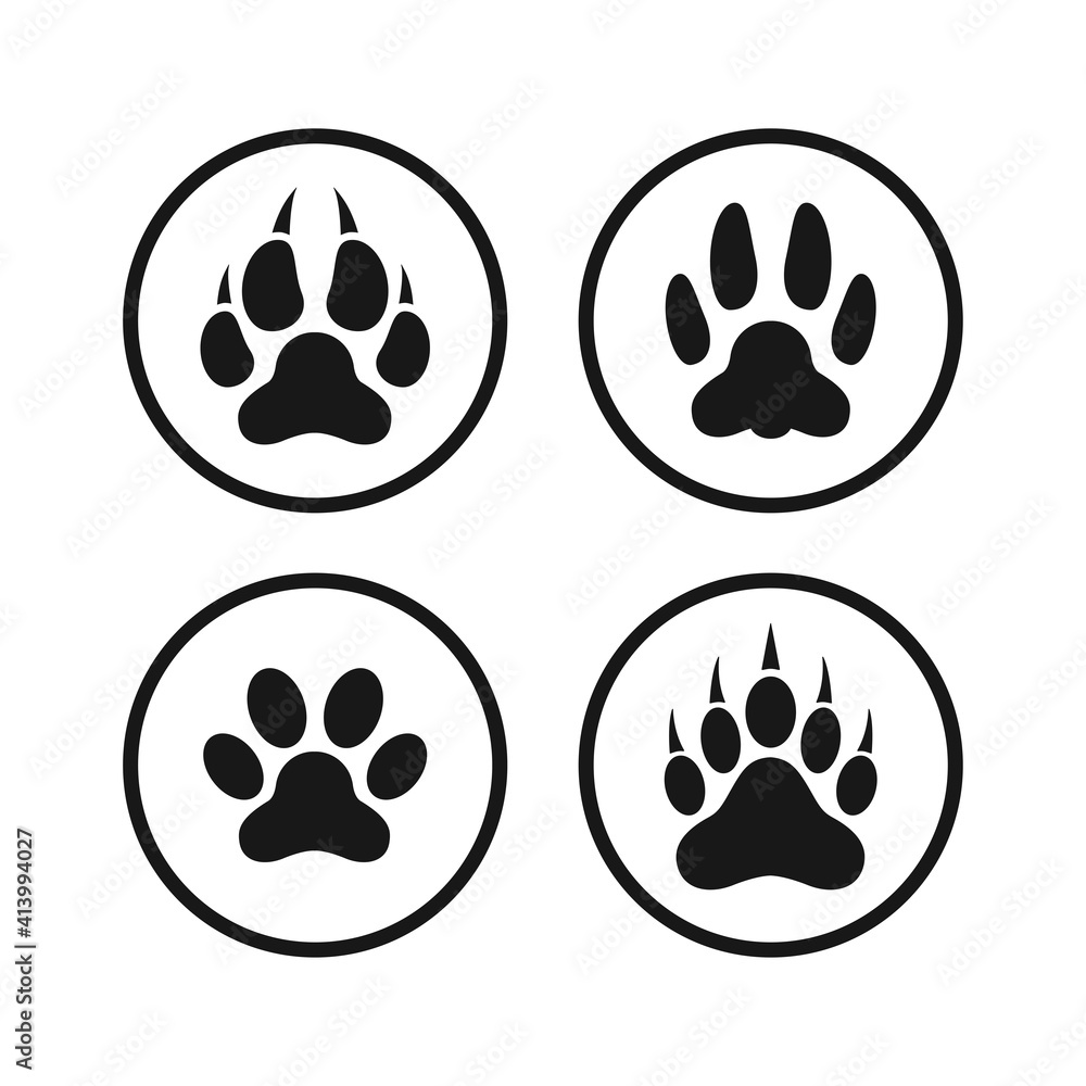 paw print icon vector design illustration paw print icon vector design illustration