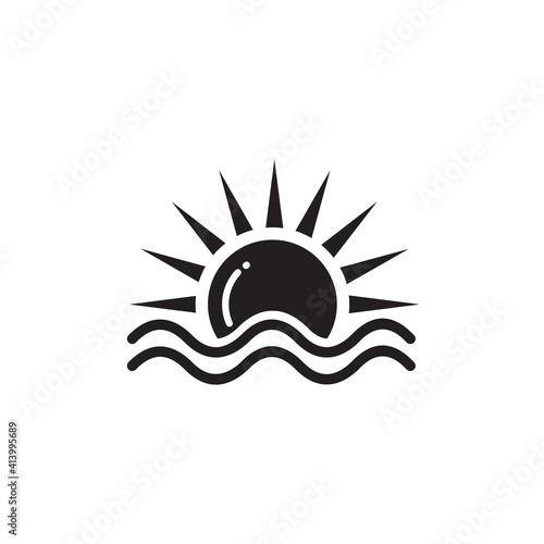 sun rise icon symbol sign vector