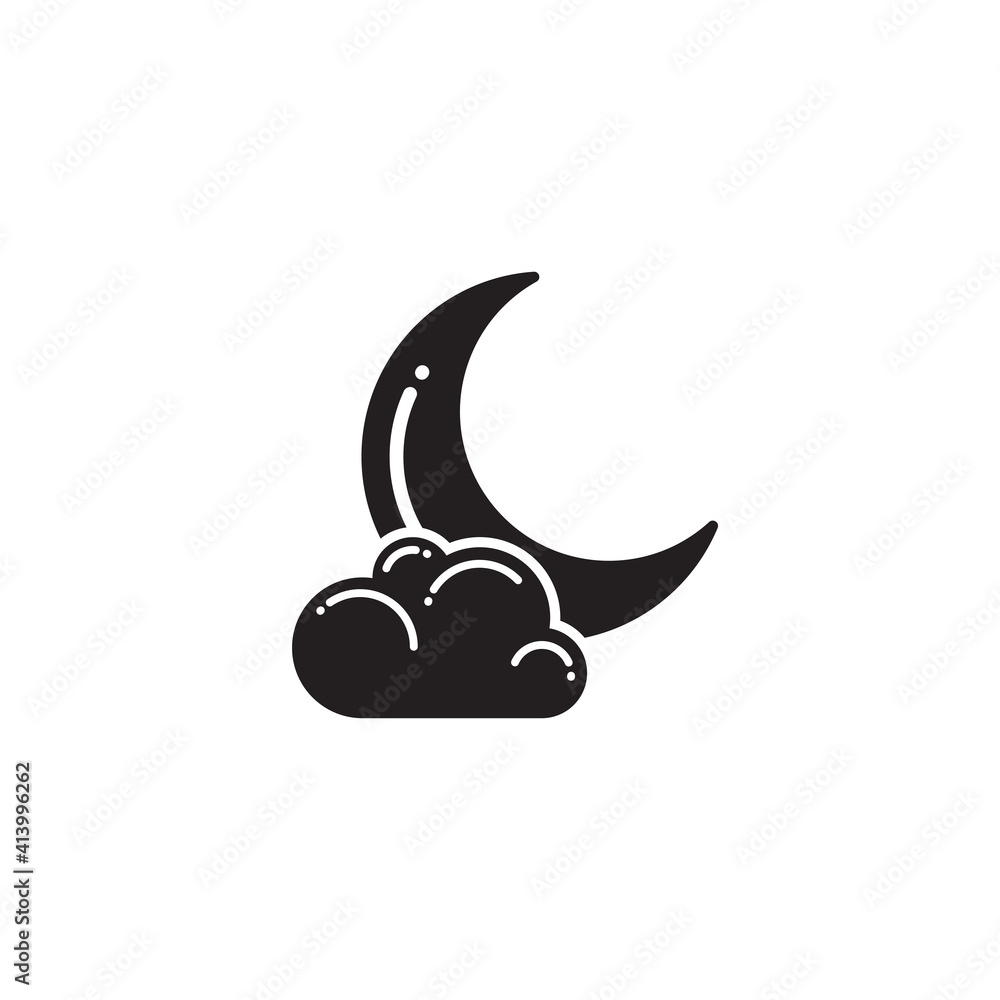 night icon symbol sign vector night icon symbol sign vector