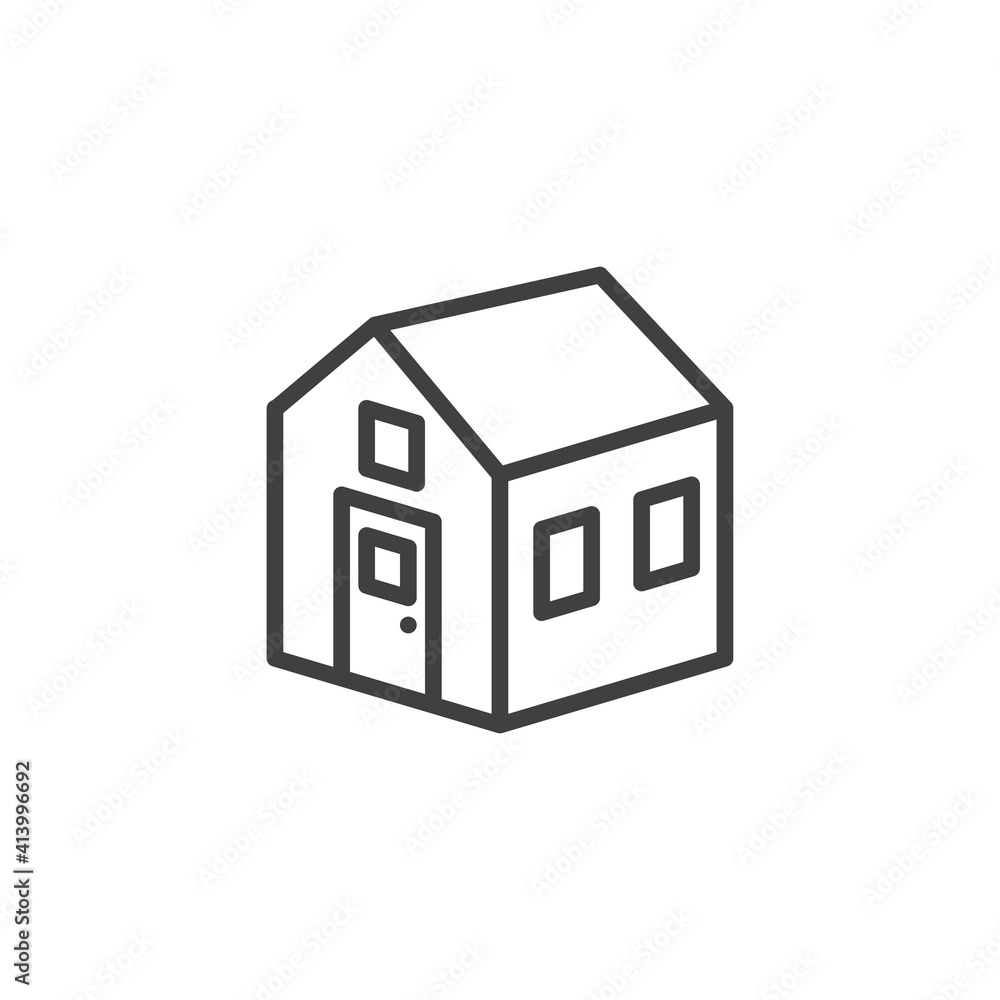 House line icon. linear style sign for mobile concept and web design. Home outline vector icon. Real estate symbol, logo illustration. Vector graphics House line icon. linear style sign for mobile concept and web design. Home outline vector icon. Real estate symbol, logo illustration. Vector graphics
