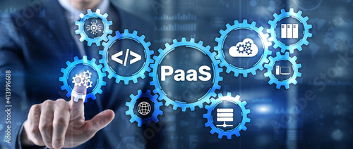 Platform as a service PaaS - cloud computing services concept.