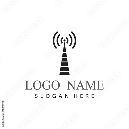 internet cable logo  and symbol design vector